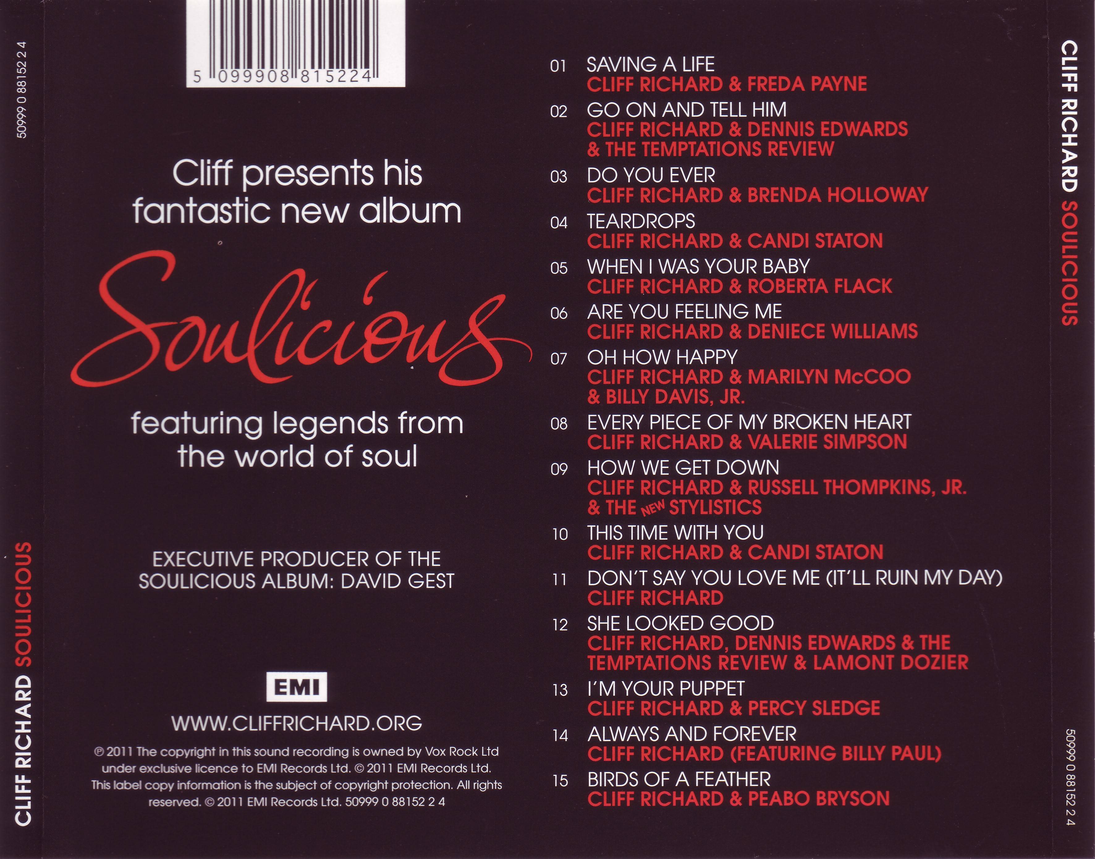 Cliff Richard Soulicious : Back
